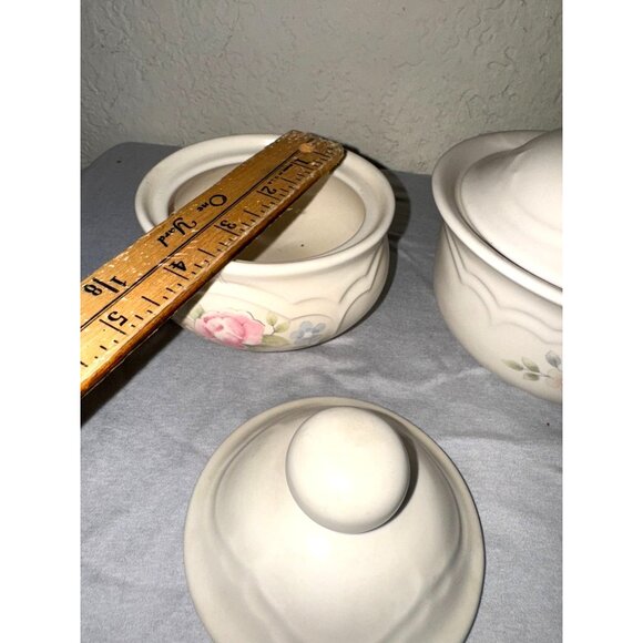 Pfaltzgraff Ceramic Floral Sugar Set - Picture 5 of 5